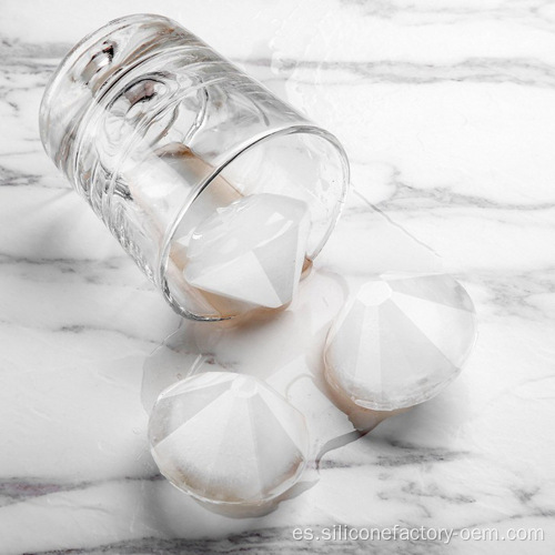 Silicona bandejas de cubos de hielo moldes de diamantes